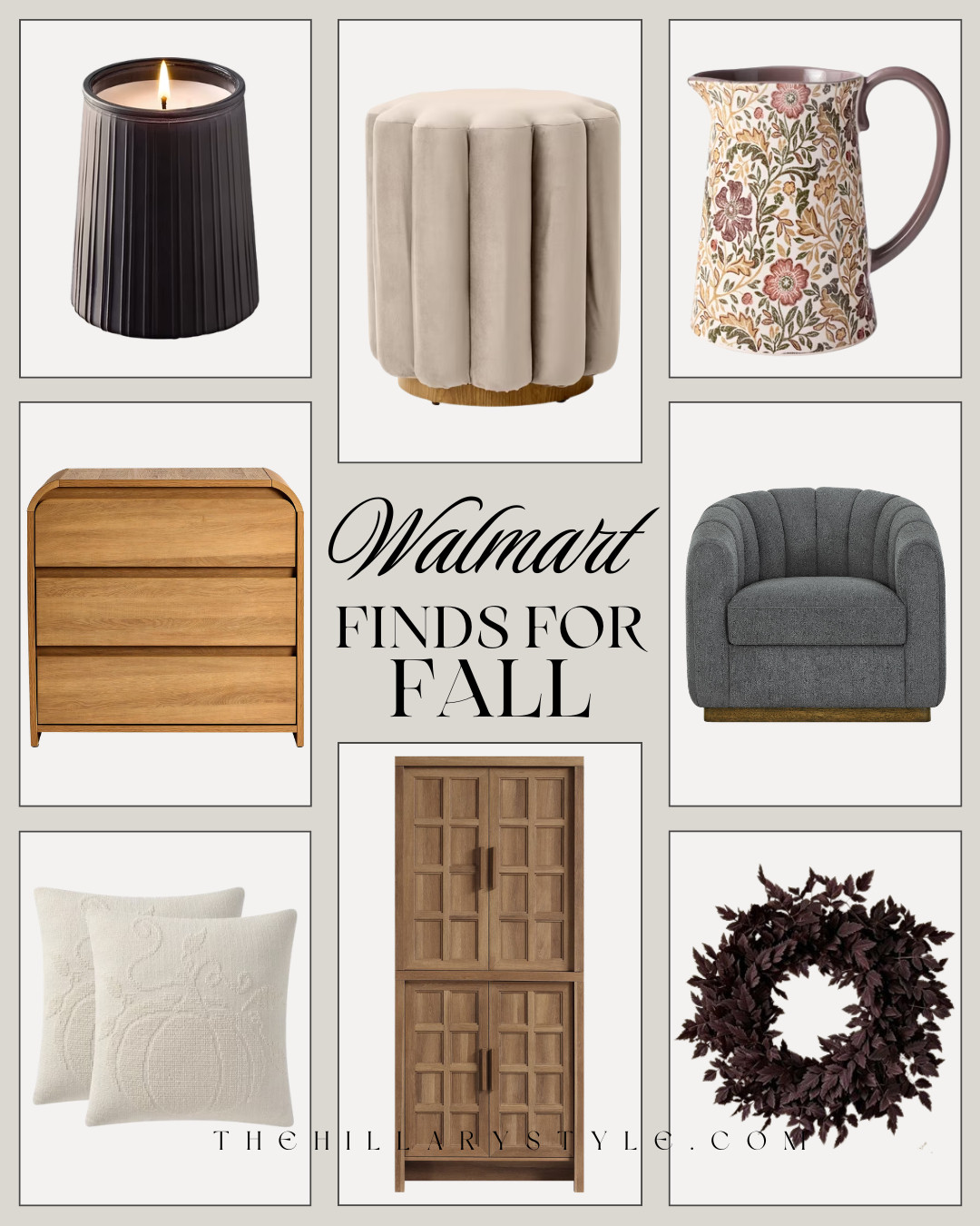 Walmart Fall Home Finds That Look High-End for Less

Walmart’s fall home collection is full of cozy, elevated finds that look so much more expensive than they are. Warm wood furniture, textured accent seating, neutral pumpkin pillows, rich autumn wreaths, floral ceramics, and moody candles make it easy to bring a designer-inspired look into your home for fall. Save these Walmart home finds for your next seasonal refresh.

#WalmartHome #WalmartFinds #WalmartHomeFinds #FallHomeDecor #FallDecor #FallDecorating #AffordableHomeDecor #DesignerInspired #CozyHome #NeutralFallDecor #OrganicModern #TransitionalStyle #HomeDecor #HomeInspo #FurnitureFinds #LTKFinds #LTKFall #PinterestHome #TheHillaryStyle 

 

#LTKHome #LTKSeasonal #LTKHome