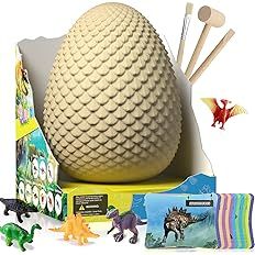 Dinosaur Egg - Jumbo Dino Egg Dig Kit - Dinosaur Toys - 12 Unique Surprise Dinosaurs Excavation E... | Amazon (US)
