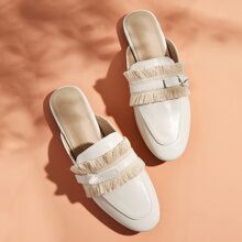 Fringe Trim Knot Decor Loafers Mules | SHEIN