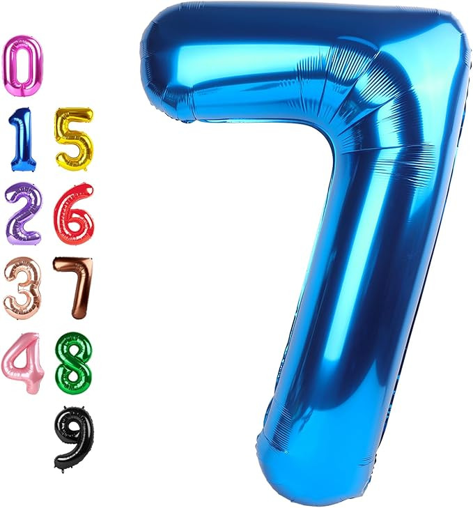 7 Balloon Numbers, 6 7 Birthday Decorations, Six Seven Decoration 40 Inch 7 Balloons for Birthday... | Amazon (US)