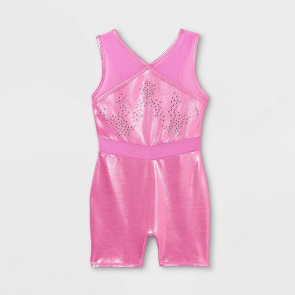 Girls' Shimmer Gymnastics Biketard - Cat & Jack™ Pink | Target