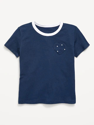 Softest Short-Sleeve Pocket T-Shirt for Girls | Old Navy (US)
