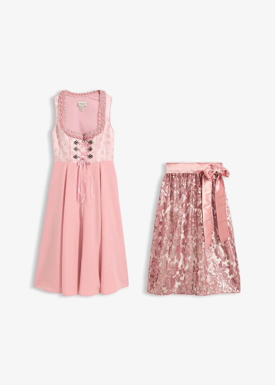 Dirndl mit Pailletten Sch\u00fcrze (2-tlg.Set) | Bonprix DE