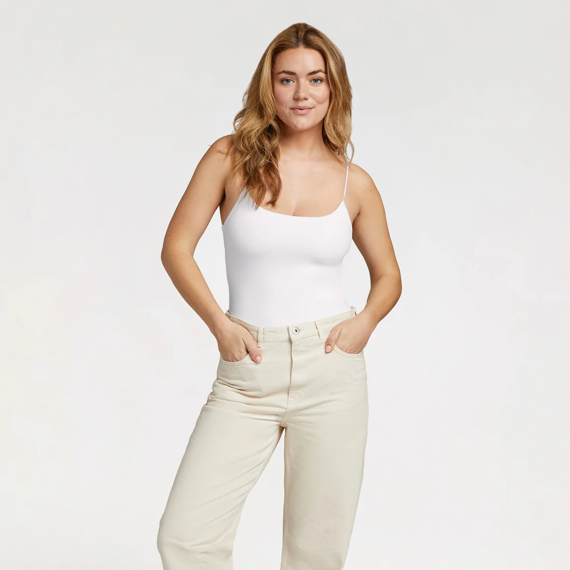 Cami Bodysuit | White - nuuds | nuuds