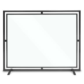 Floating Glass Fireplace Screen | West Elm (US)