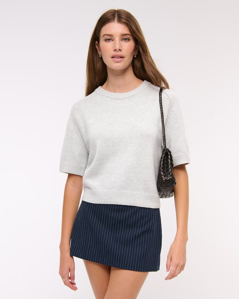 The A&F Madeline Crew Sweater Tee | Abercrombie & Fitch (US)