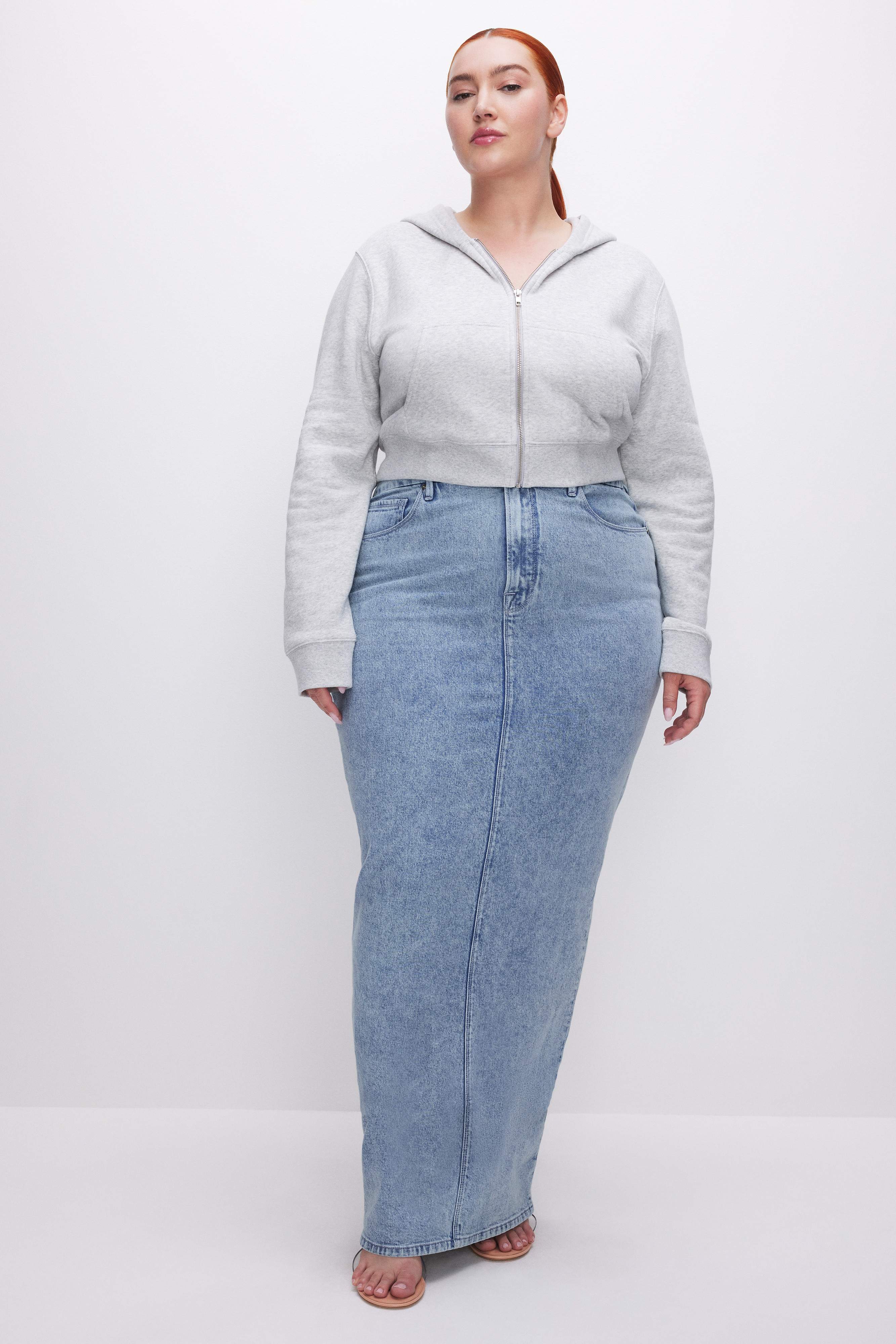 DENIM MAXI SKIRT | Good American