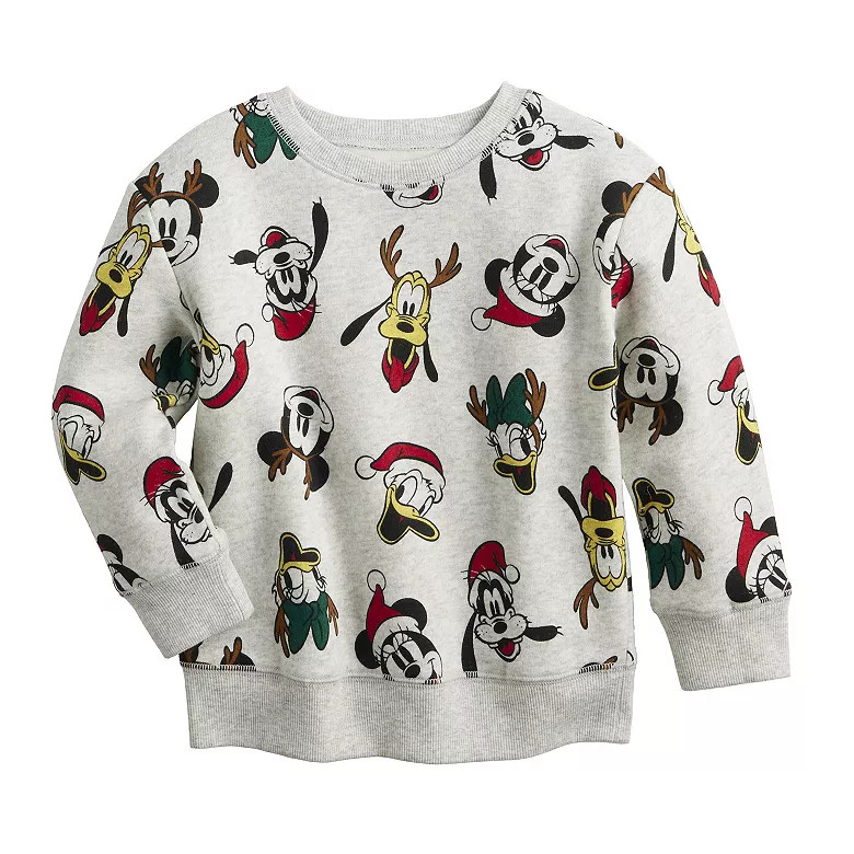 Disney's Mickey Mouse and Friends Baby & Toddler Boy Holiday Crewneck Sweatshirt by Jumping Beans... | Kohl's