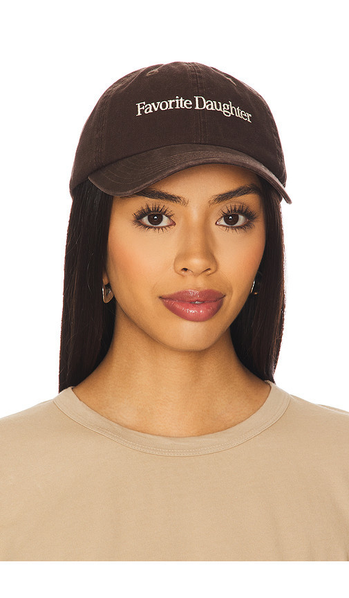 Favorite Daughter Classic Logo Baseball Hat in Coffee. Size all. | Revolve Clothing (Global)