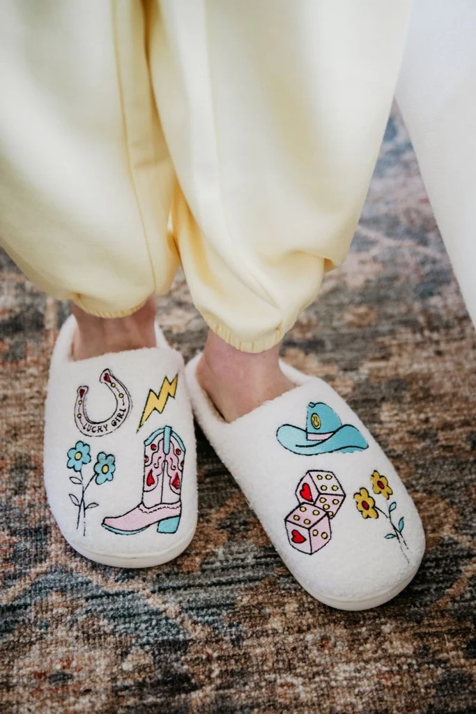 Lucky Cowgirl Icons Shoes Slippers | Katydid.com