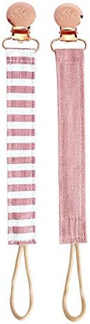 Itzy Ritzy Linen Pacifier Clips; Fabric Pacifier Strap with Clip Keeps Pacifiers & Teethers in Pl... | Amazon (US)