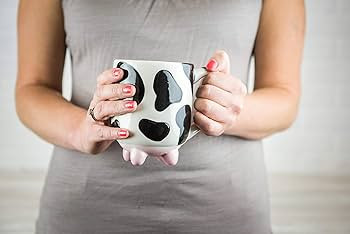 Boston Warehouse Udderly Cow Mug with Non-Skid Silicone Feet, Hand Painted Ceramic, 20 fl.oz. | Amazon (US)