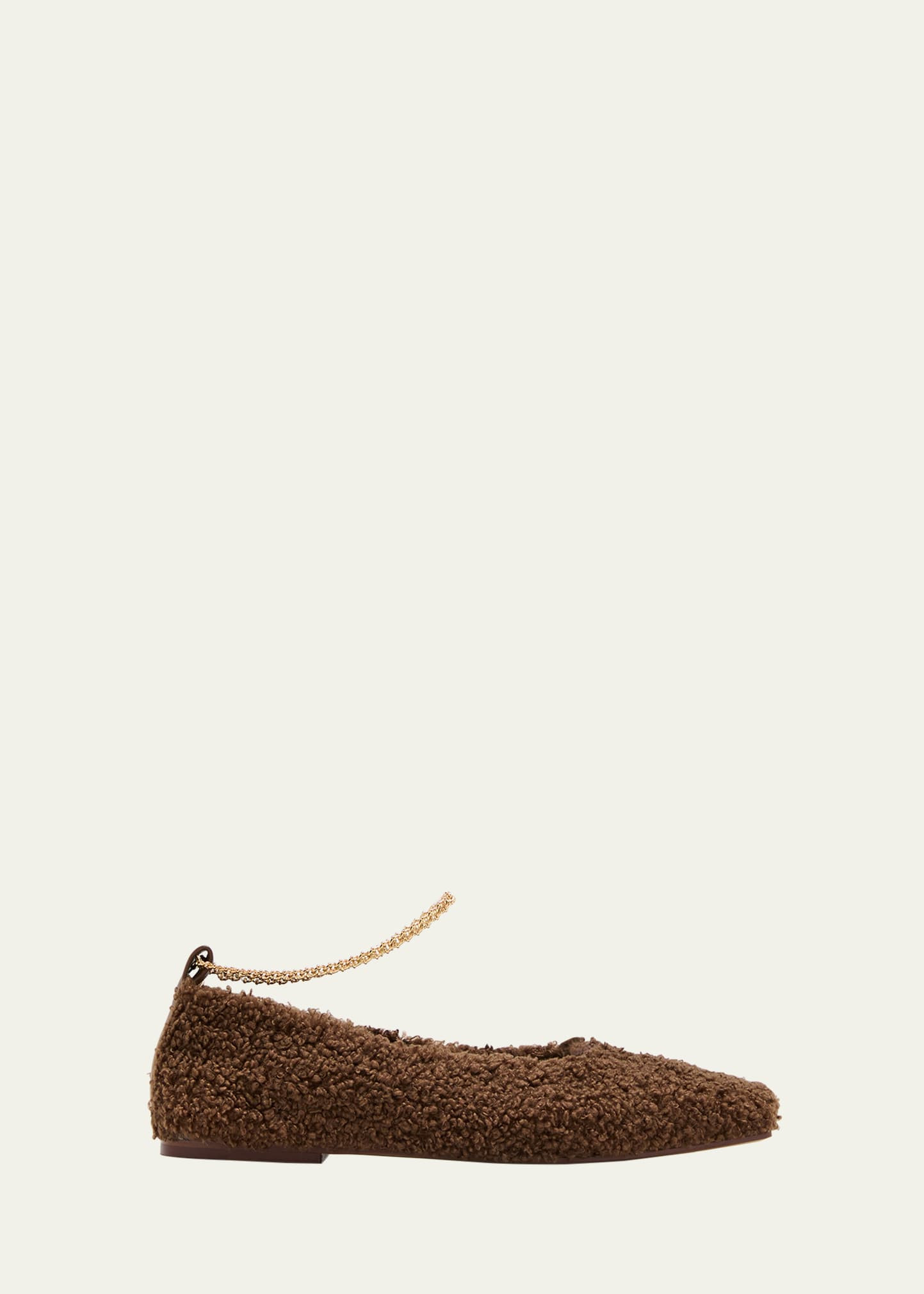 Maria Luca Augusta Faux Fur Ankle-Chain Ballerina Flats | Bergdorf Goodman