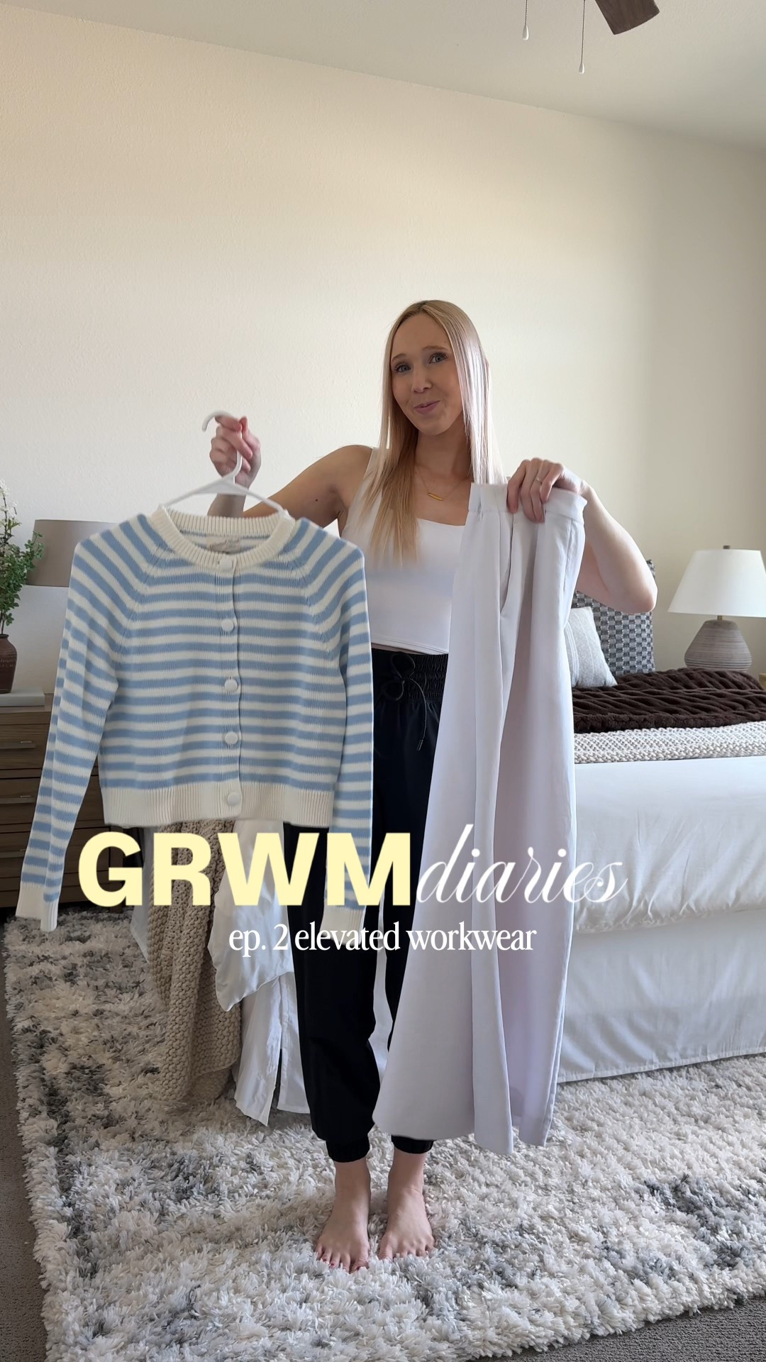 GRWM diaries - elevated workwear ✨

Blue and white striped target cardigan - size XS, such a cute length, wear a full length cami underneath if you don’t want any stomach showing!

White trousers - linking a pair from Quince and Gap!

Workwear ideas, work outfit, spring workwear, Target work outfit, Target cardigan, Target Spring outfit, Target style, grwm everyday outfit 

#LTKWorkwear #LTKgrwm #LTKootd