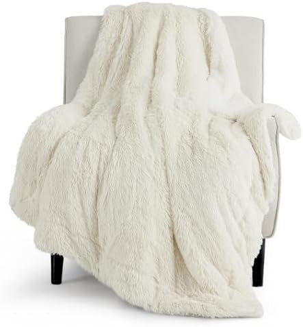 Bedsure GentleSoft Fuzzy Sherpa Faux Fur Twin Blanket Cream Cozy Gifts for Women, Soft Fleece Plu... | Amazon (US)