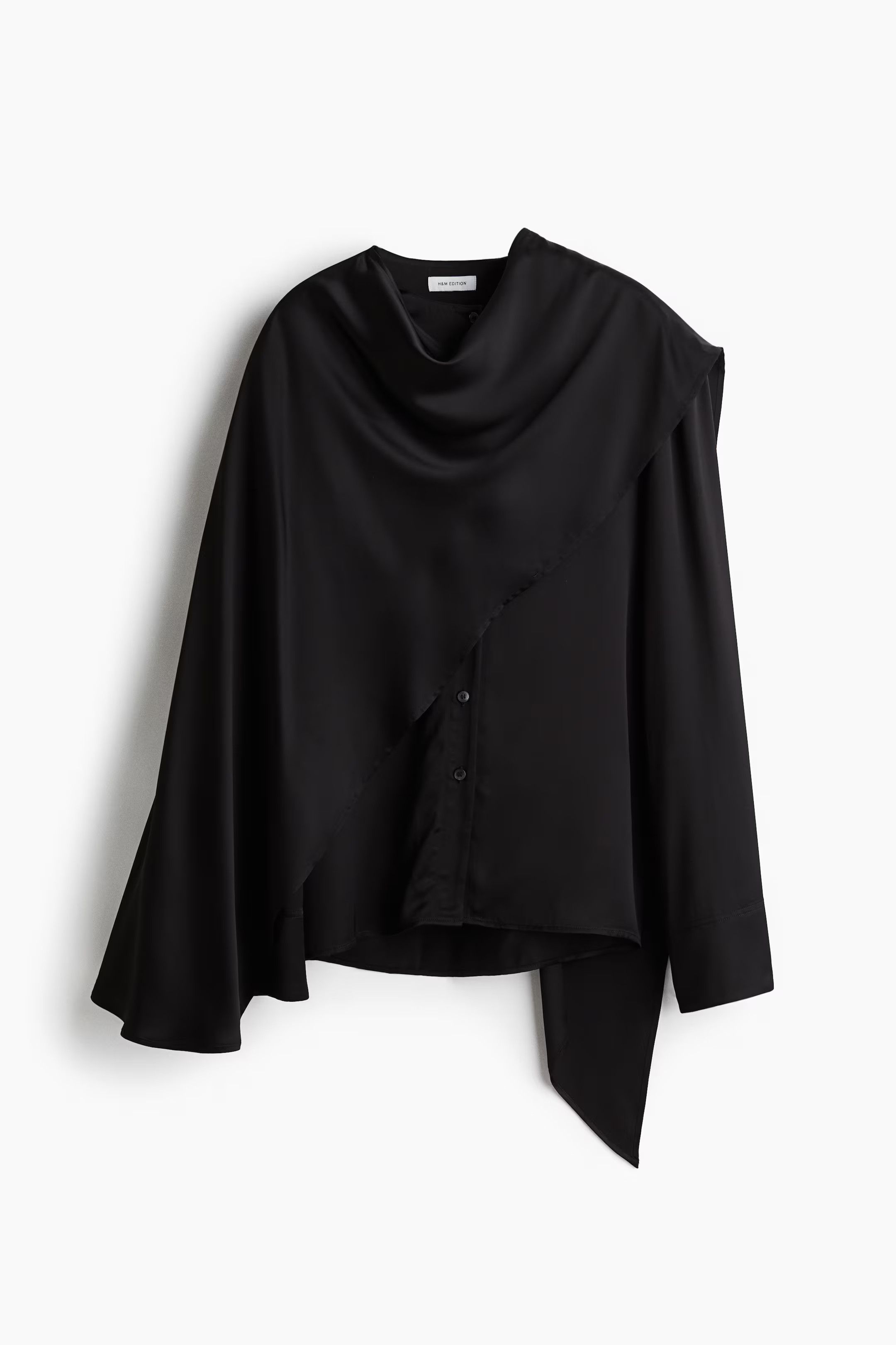 Cape blouse - Black - Ladies | H&M GB | H&M (UK, MY, IN, SG, PH, TW, HK)