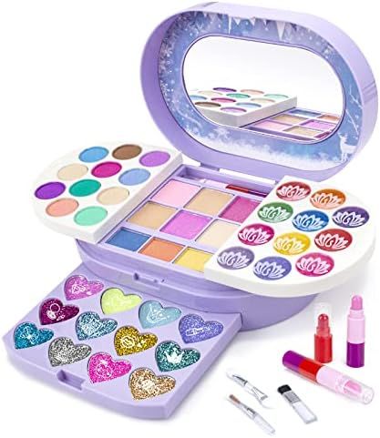 Amazon.com: Tomons Kids Makeup Kit for Girls - Real, Non Toxic, Washable Make Up Toys for Girls K... | Amazon (US)