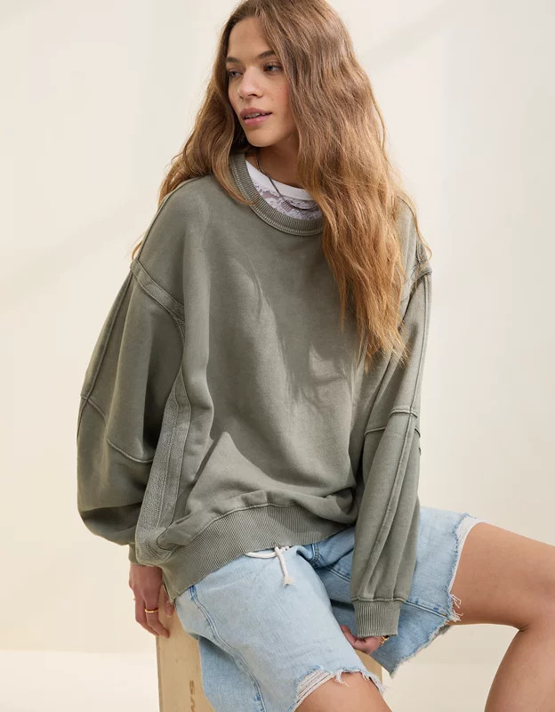 Aerie Keep It Light Crew Sweatshirt | Aerie