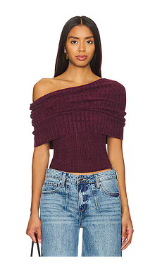 Lovers and Friends Gerda Off The Shoulder Top in Burgundy from Revolve.com | Revolve Clothing (Global)