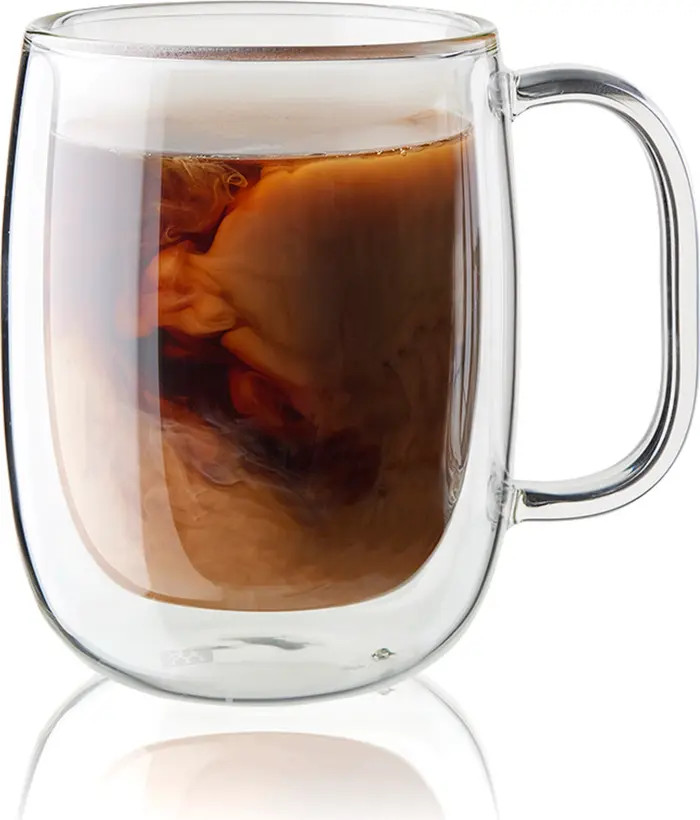 Sorrento Plus 2-Piece Double Wall Glass Coffee Mug Set | Nordstrom