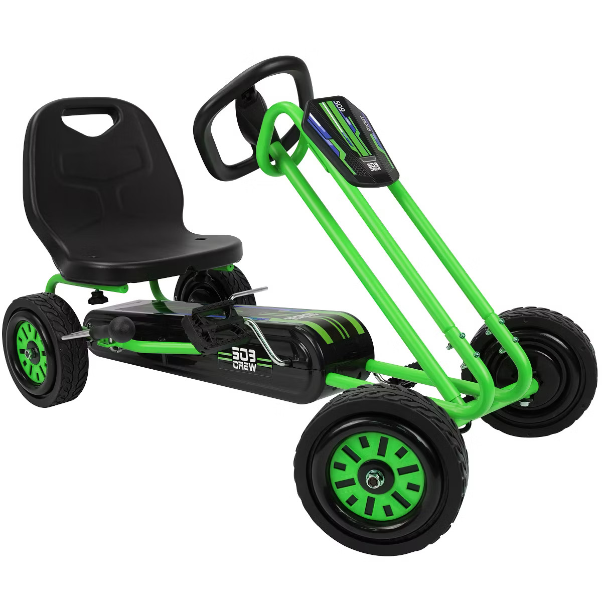 Rocket Pedal Go Kart W/ Ergonomic Adjustable Seat & Sharp Handling, Green | Target