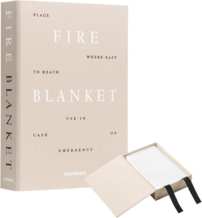 PrintWorks Beige Fire Blanket for Home – Minimaslitc Emergency Safety Cover in Stylish Discreet... | Amazon (US)