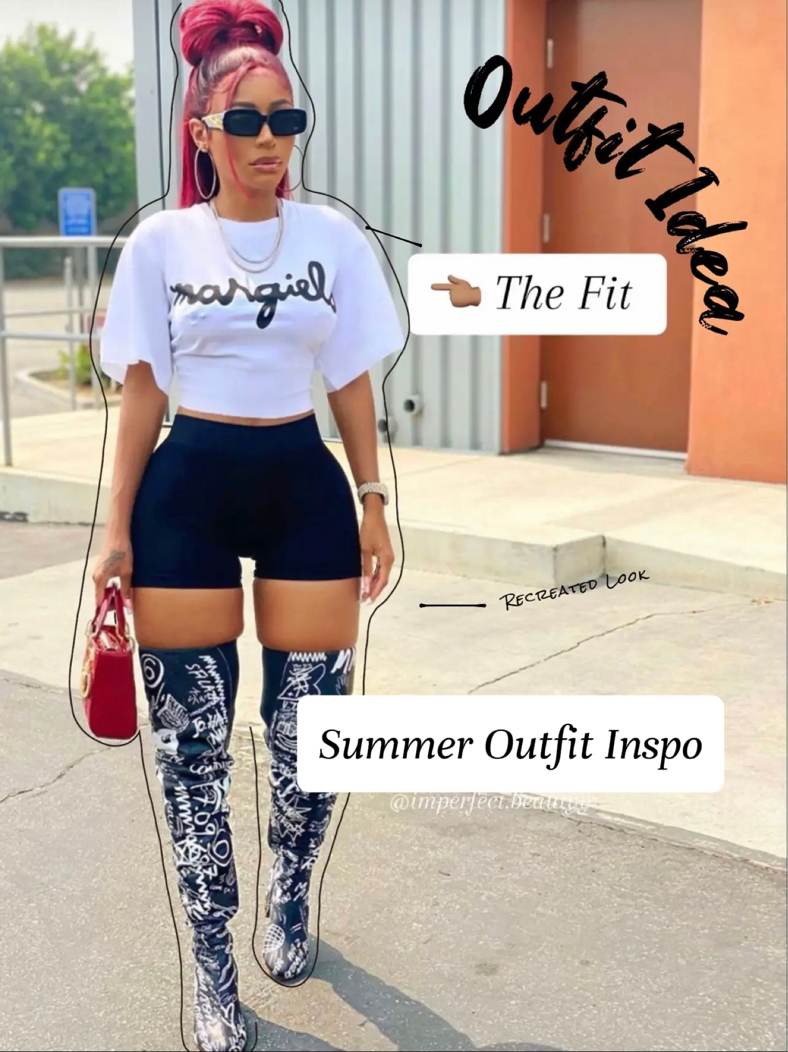 Recreated Summer Outfit Inspo


summer ootd, white graphic tee, biker shorts, graphic boots, red purse, white sunglasses, thigh high boots, gold jewelry, red glueless wig, Amazon Outfits

#LTKItBag #LTKShoeCrush #LTKStyleTip