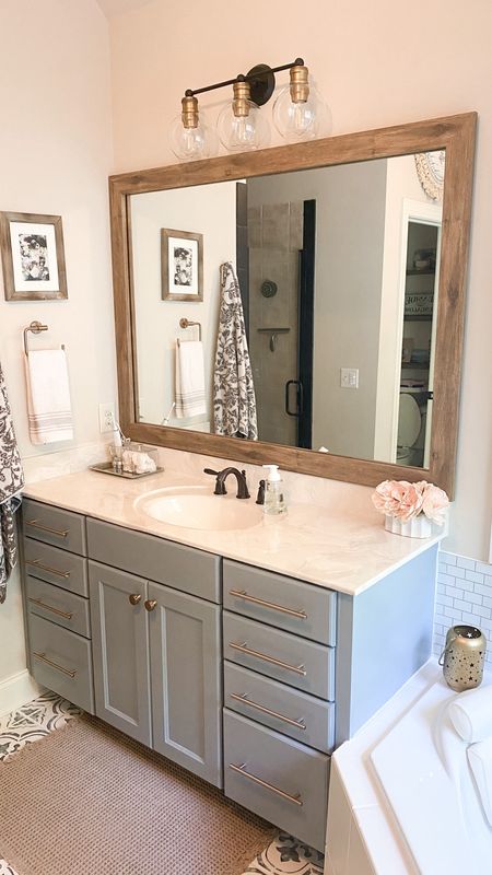 Still swooning over this master bathroom makeover! My fave waffle weave bath mat is on sale now and comes in so many colors! Modern farmhouse bathroom | beachy bathroom 

Shop the Amazon Black Friday deals for saving on these finds and more!

#LTKhome #LTKCyberWeek #LTKfindsunder100