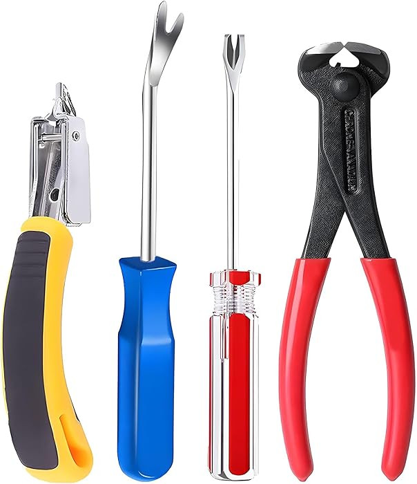 Upholstery Staple Remover Tack Puller Nail Remover Tool Set Nail Puller Plier, Staple Puller, Tac... | Amazon (US)