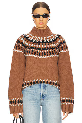 EAVES Cait Fair Isle Sweater in Brown Multi from Revolve.com | Revolve Clothing (Global)