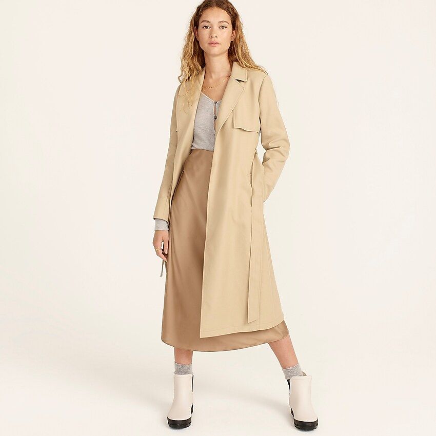 Collection tailored trench coat in double-faced plaid | J.Crew US