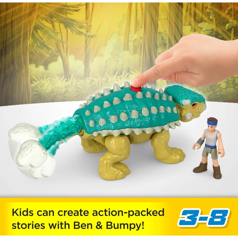 Imaginext Jurassic World Bumpy & Ben Dinosaur Toy Set for Preschool Kids, 2 Pieces | Walmart (US)
