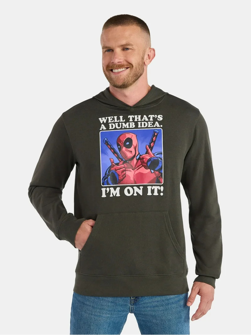 Deadpool Men's and Big Men's Graphic Hoodie, Sizes XS-3XL | Walmart (US)