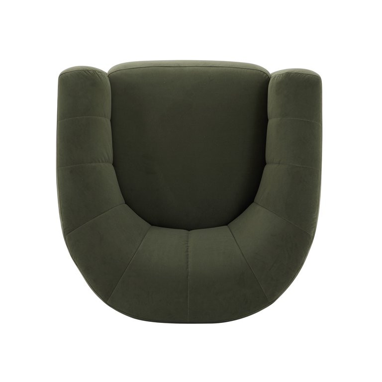 Cole & Rye Curved Swivel Chair, Olive | Walmart (US)