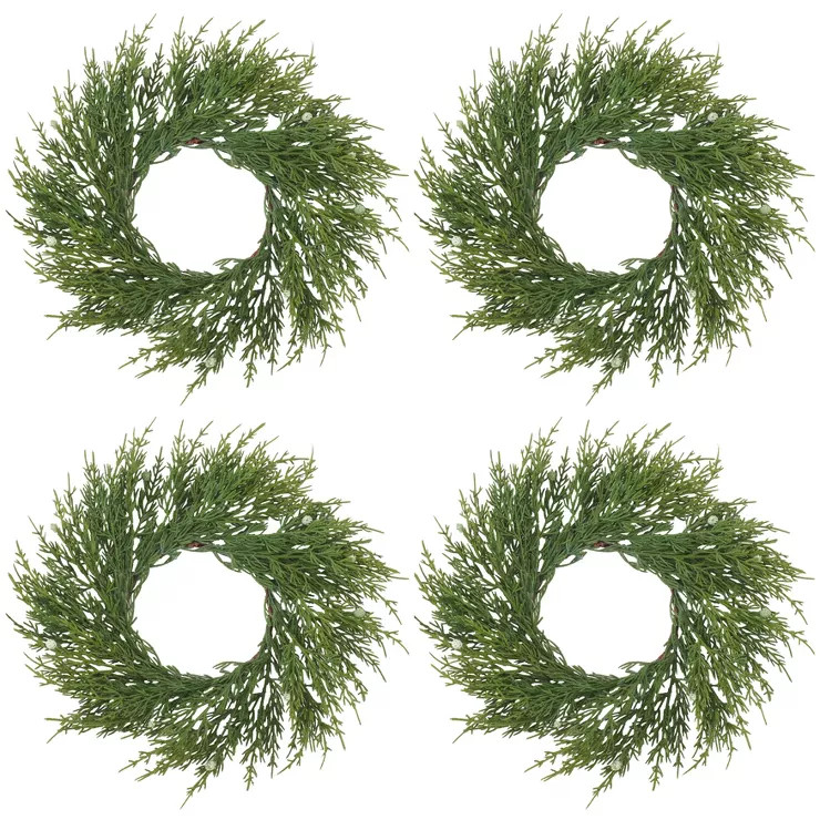Saro Lifestyle Decorative Accent Artificial Faux Cypress Wreath | Target