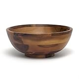 Lipper International Acacia Footed Round Flared Serving Bowl for Fruits or Salads, Small, 7" Diam... | Amazon (US)