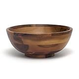 Lipper International Acacia Footed Round Flared Serving Bowl for Fruits or Salads, Small, 7" Diam... | Amazon (US)
