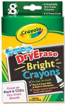 Crayola Dry-Erase, Washable Crayons, Bright Colors, 8 Count | Amazon (US)