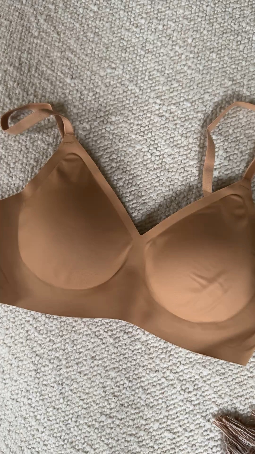 Showing a brand new relief bra that has a soft wire giving support, shaping, & lift w/o pain. I’ve been wearing mine for over 2 years & it’s held up beautifully! Gives a seamless shape under a fitted t-shirt & no uniboob. @joineby #ebypartner 

#LTKWatchNow #LTKStyleTip #LTKOver40