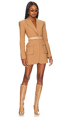 Camila Coelho Cristiana Blazer Dress in Camel from Revolve.com | Revolve Clothing (Global)