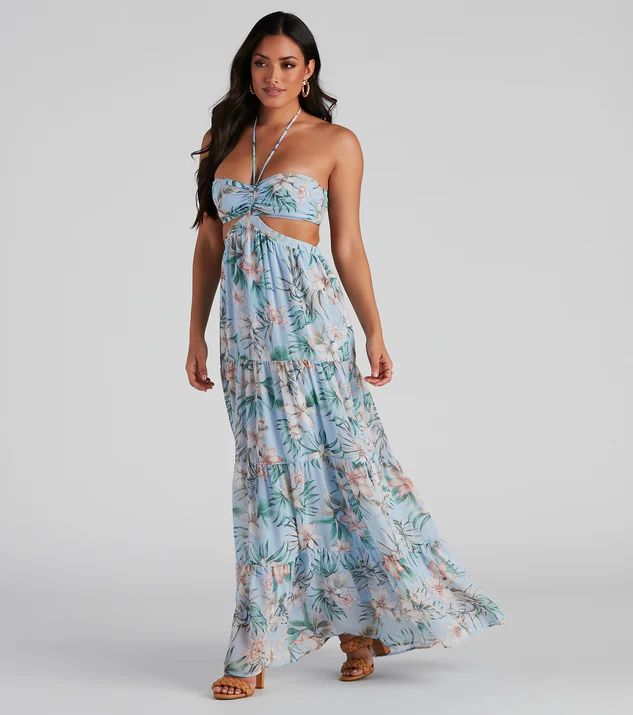 Bora Bora Floral Chiffon Maxi Dress | Windsor Stores