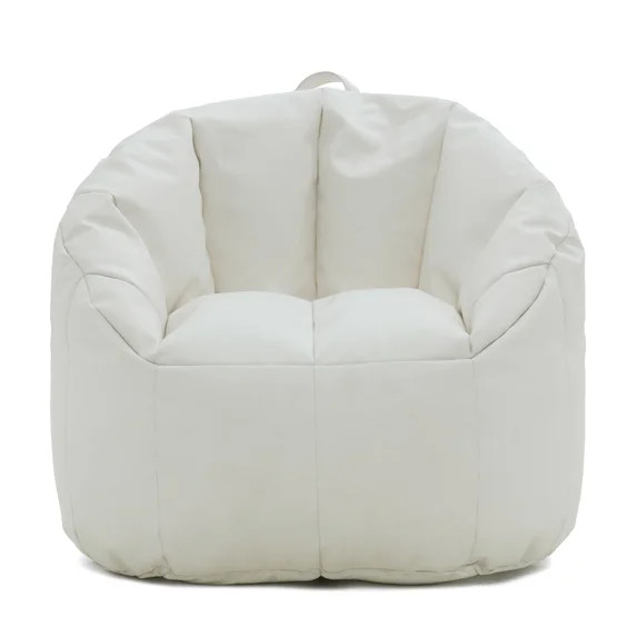 Big Joe Milano Outdoor Weatherproof Bean Bag Chair for Kids, Teens, Adults, White Marine Vinyl, U... | Walmart (US)