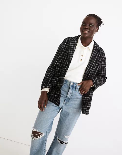 Waffleback Shaw Blazer in Windowpane | Madewell