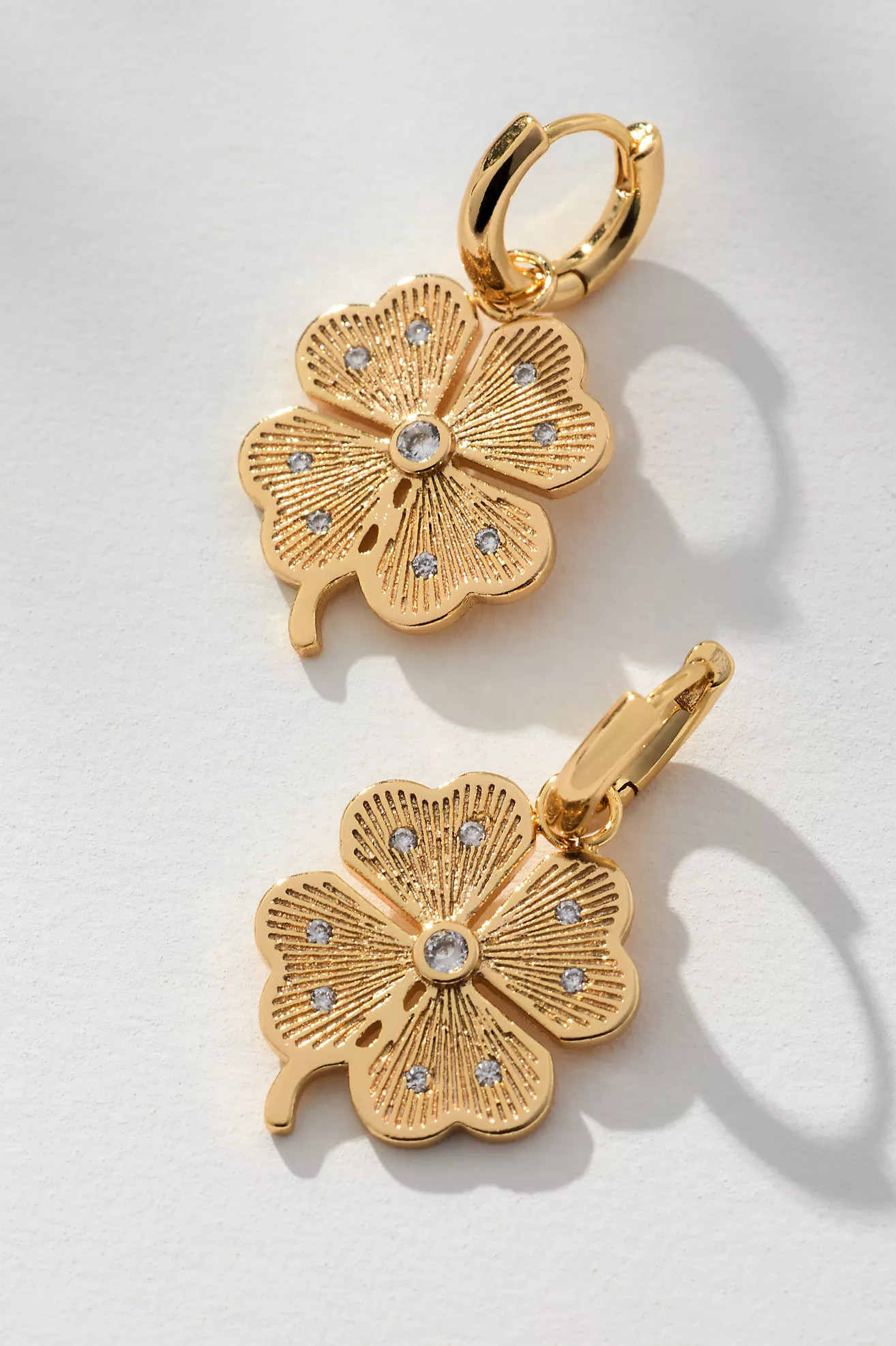 Clover Charm Huggie Earrings | Anthropologie (US)