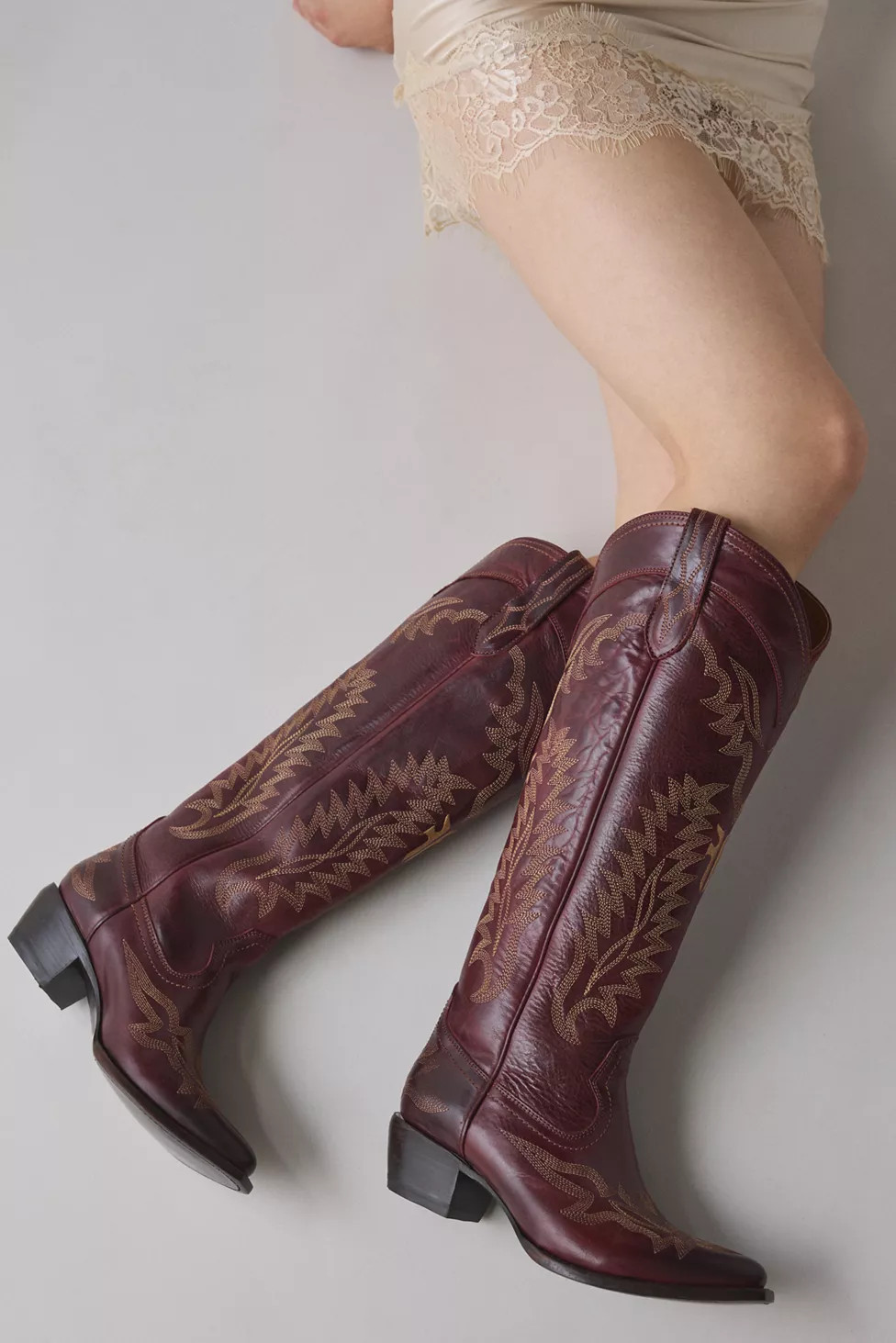 Frye Sacha Feather Deco Cowboy Boots | Urban Outfitters (US and RoW)
