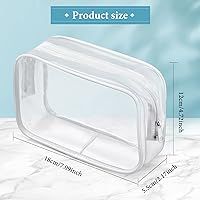 Weewooday 12 Pieces Clear Cosmetics Bag PVC Zippered Clear Toiletry Carry Pouch Portable Cosmetic... | Amazon (US)