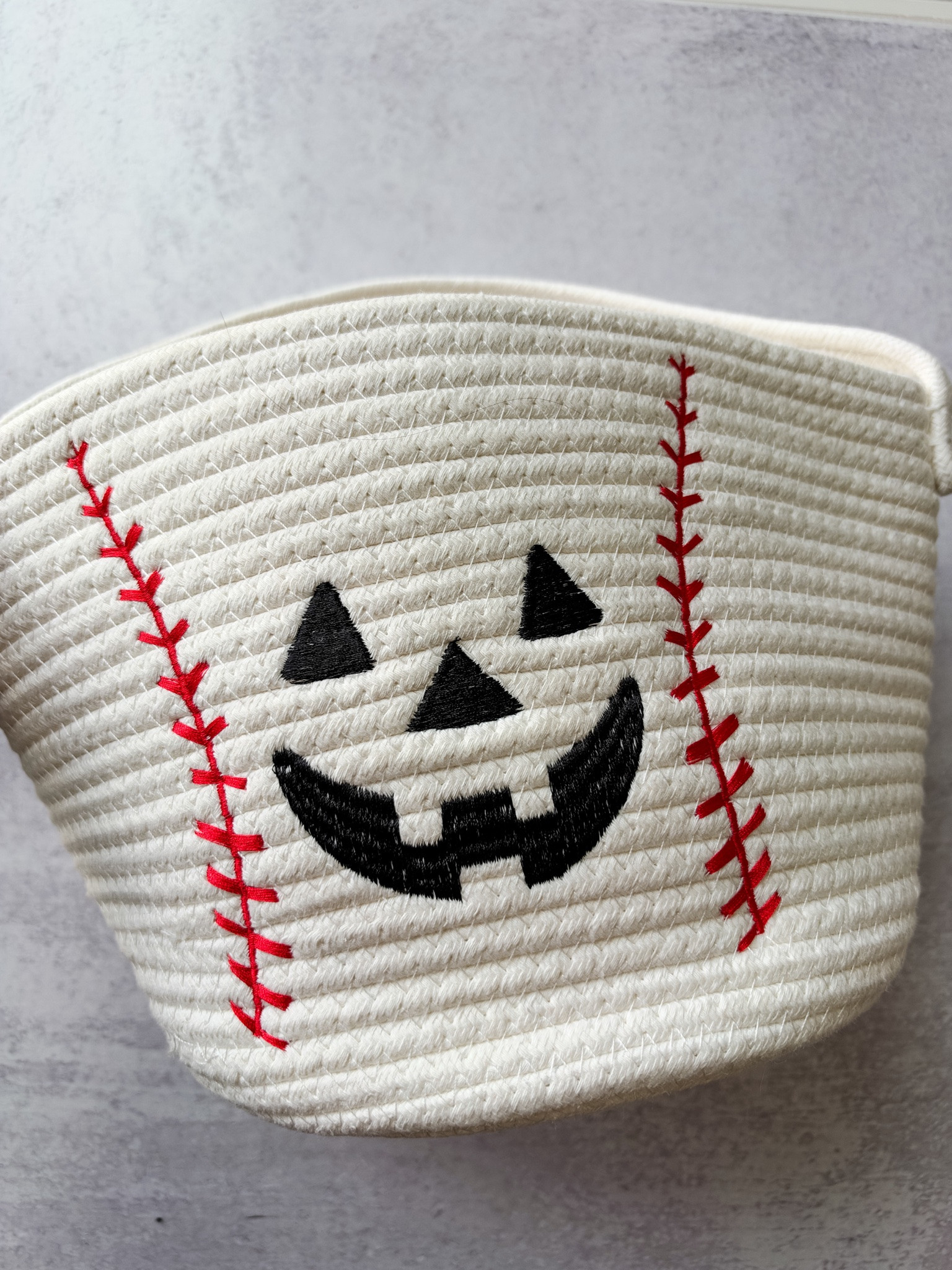 For the baseball kid! ⚾🎃 This pumpkin baseball basket is such a fun alternative to a traditional Halloween bucket and would make the cutest themed boo basket. 

 #LTKSeasonal #LTKHome #LTKKids