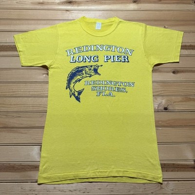 Vintage 80s Redington Long Pier Florida Fish Single Stitch Souvenir Shirt Medium | eBay US