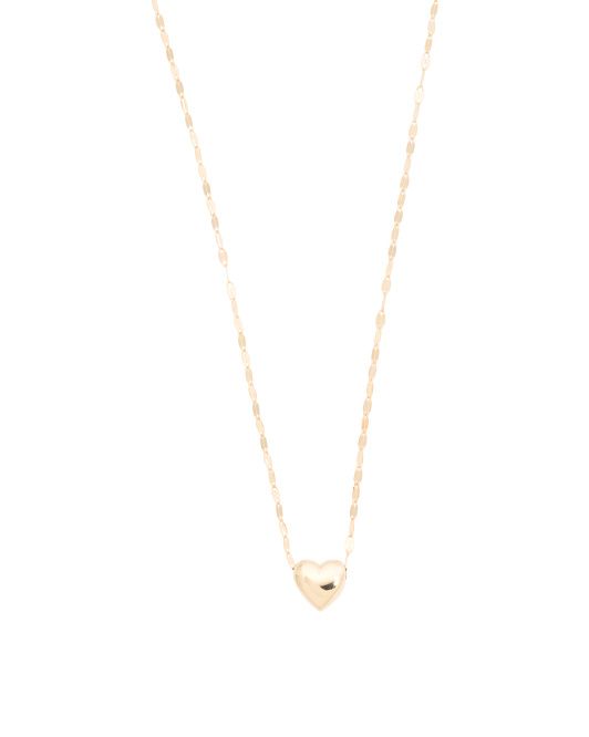 Made In Italy 14k Gold Puffy Heart Necklace | TJ Maxx