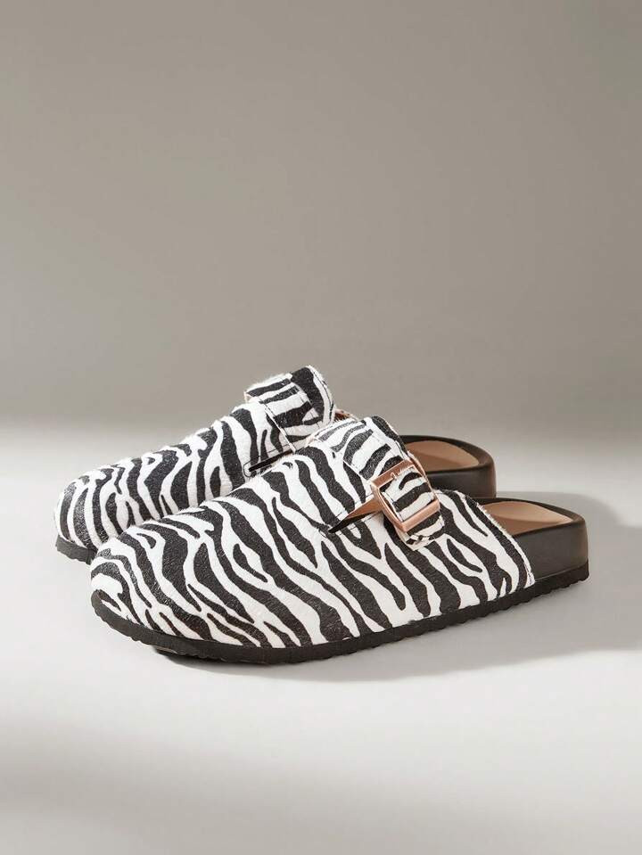 Solecia Women's Fashion Zebra Print Flat Shoes | SHEIN